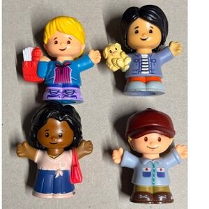 Fisher-Price Little People Figures Lot of 4 Diverse Friends Toddler Toy Kid